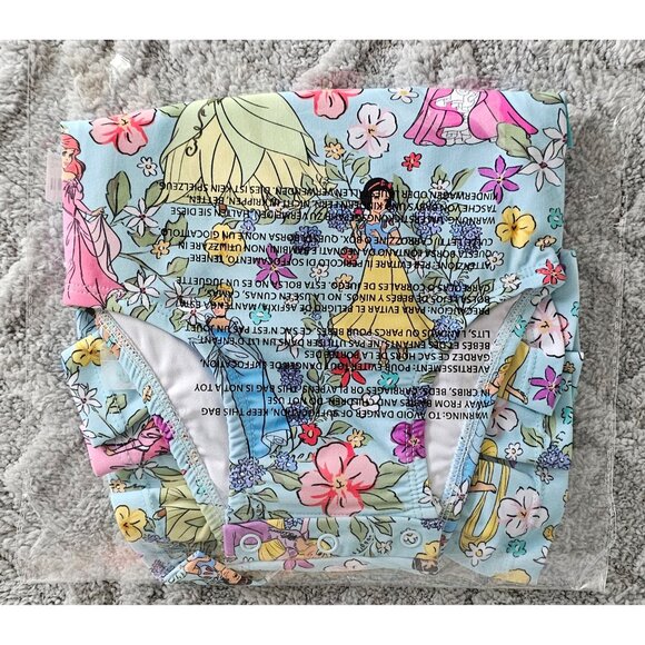 NWT Posh Peanut Disney Princess Flutter Sleeve One Piece Swimsuit Size 12-18 mon - Picture 5 of 7